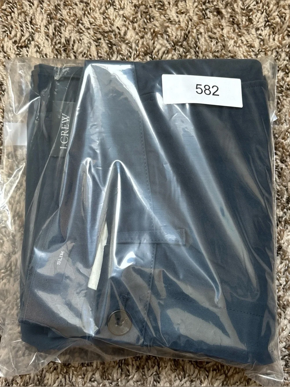 J. Crew Flex Men's Slim Fit Chino Pants, Blue 32x32, NWT